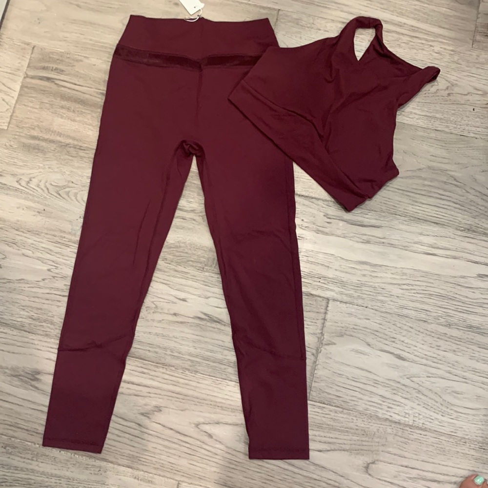 ILUS label velour leggings and bra NEW with tags!